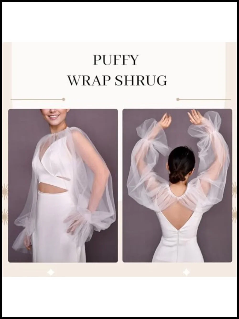 Tulle Shawl Wrap Shrug Bridal Cape Wedding Dress Cover Up Elegant Pashmina